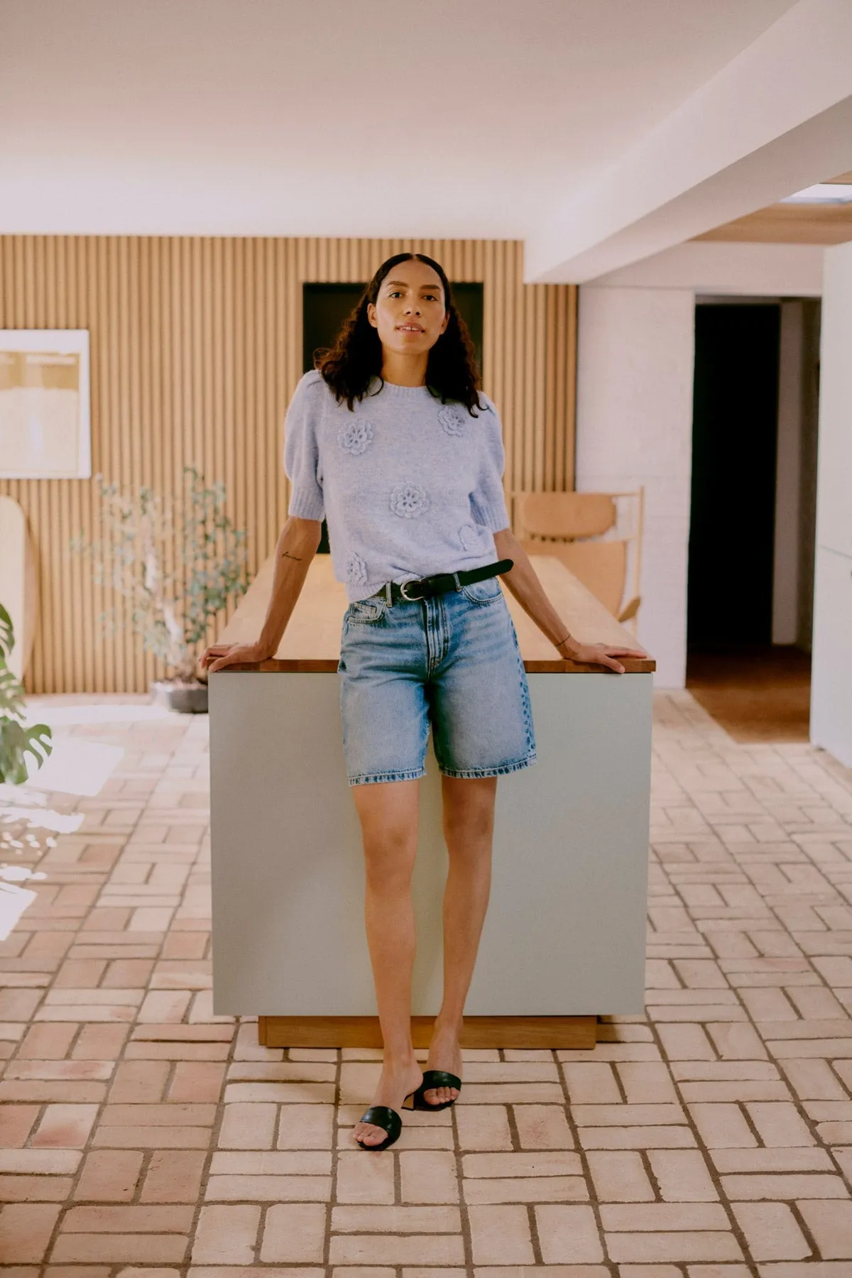 Blue Knitted Jumper