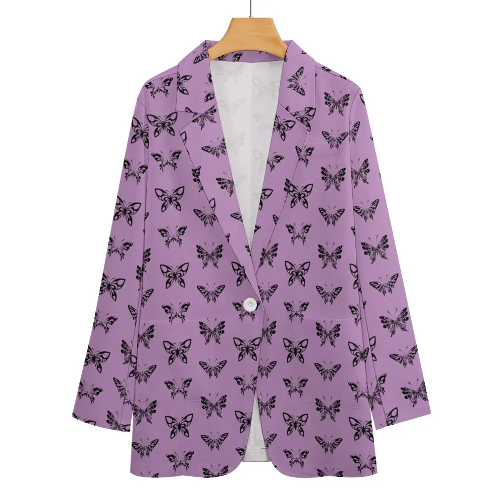 Ink Butterflies Casual Suit Jacket